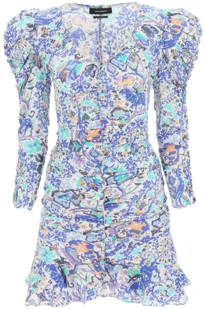 Isabel Marant Floral-Print Ruffled Mini Dress