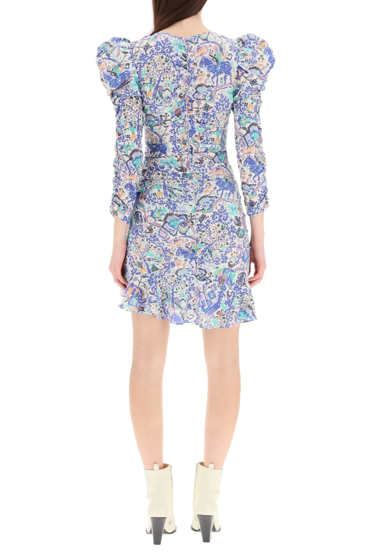 Isabel Marant Floral-Print Ruffled Mini Dress