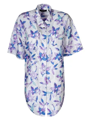 Isabel Marant Floral-Printed Press-Stud Fastened Shirt