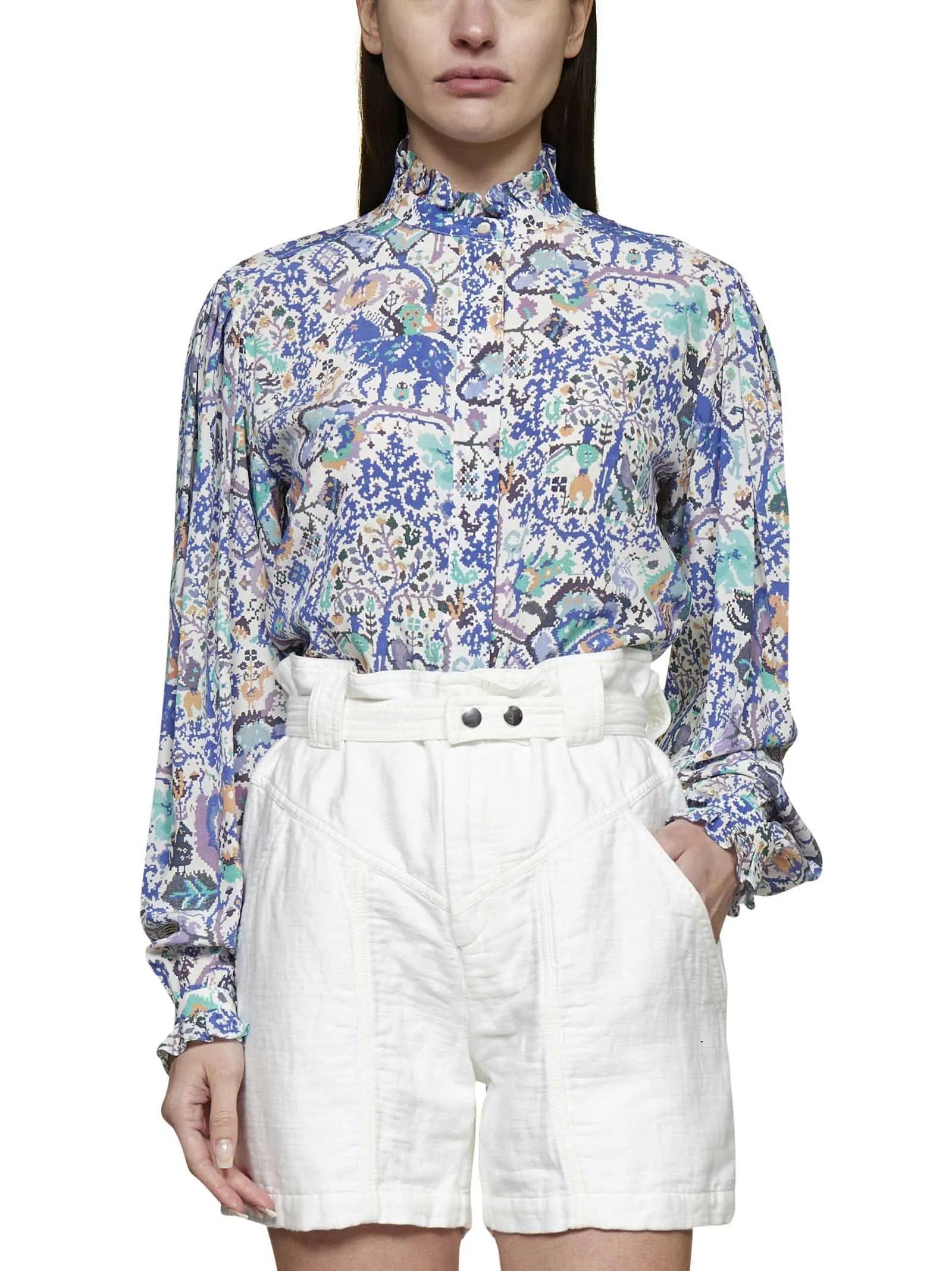 Isabel Marant High Waist Belted Shorts