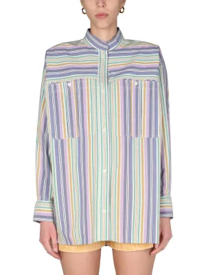Isabel Marant Taylor Striped Long-Sleeved Shirt
