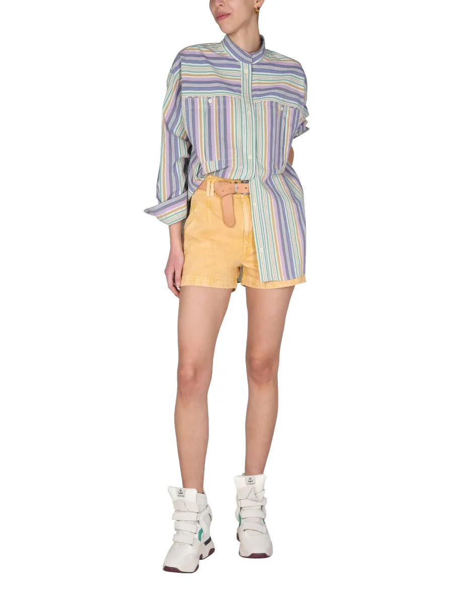 Isabel Marant Taylor Striped Long-Sleeved Shirt