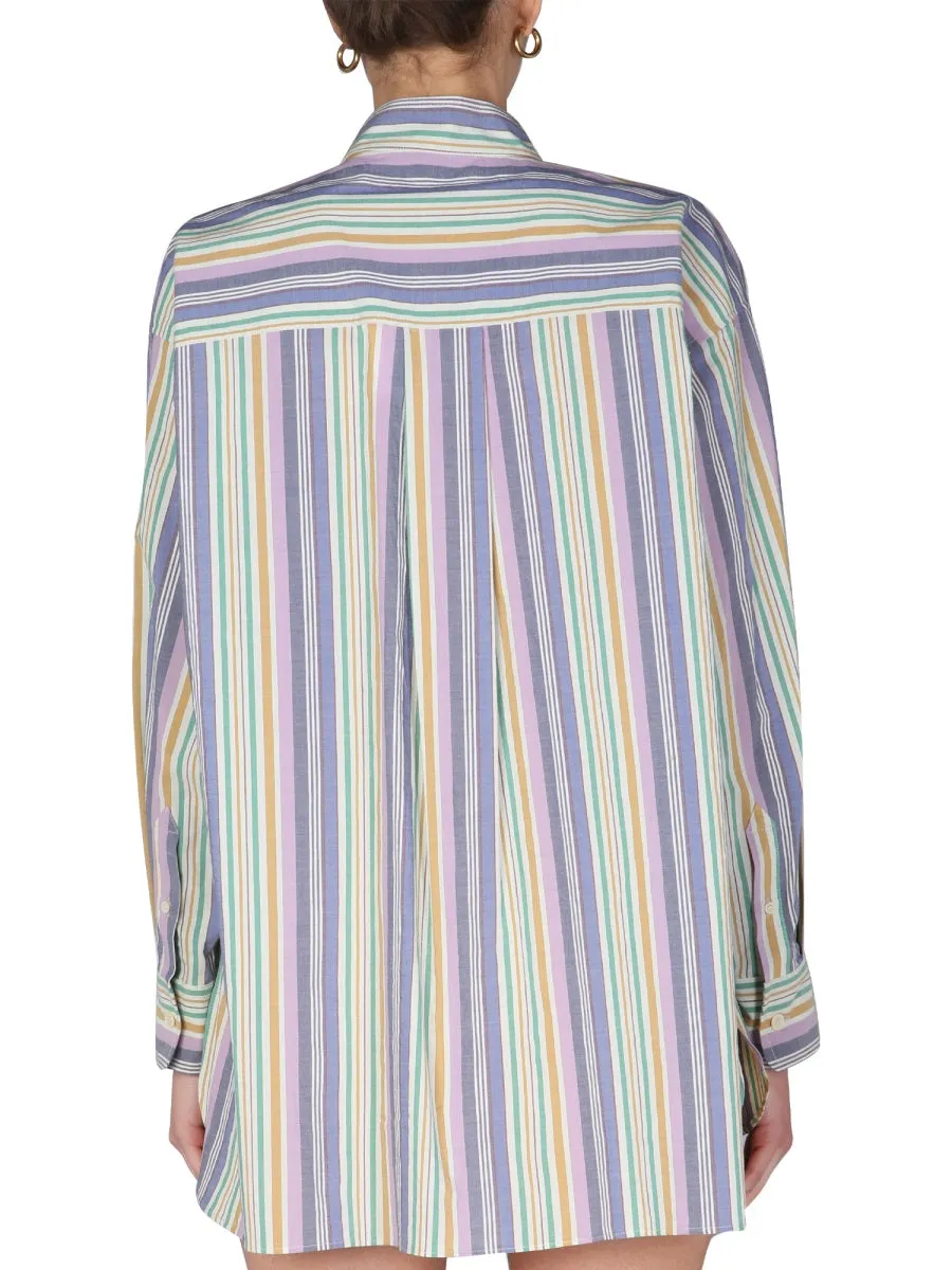 Isabel Marant Taylor Striped Long-Sleeved Shirt