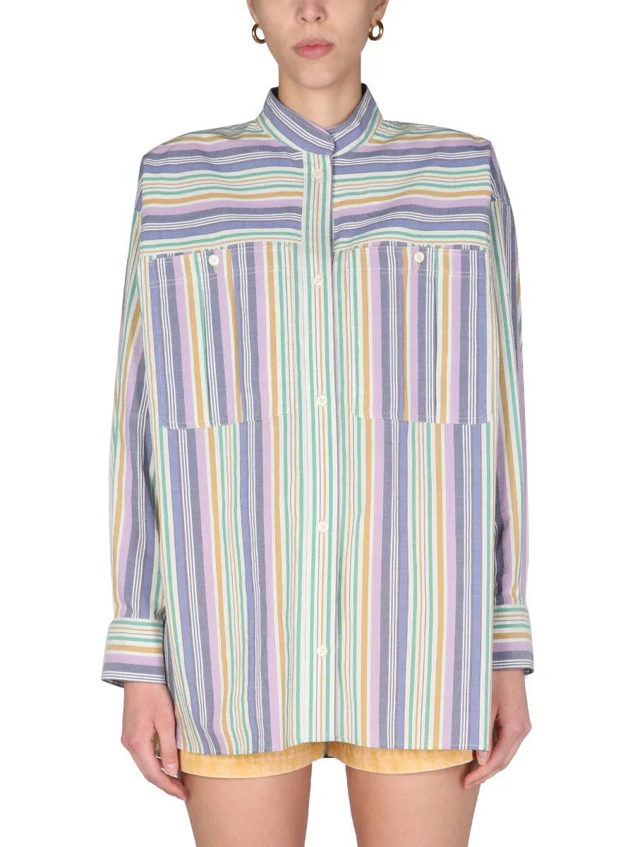 Isabel Marant Taylor Striped Long-Sleeved Shirt