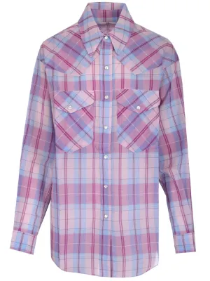 Isabel Marant toile Bethany Checked Long-Sleeved Shirt