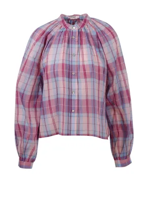 Isabel Marant toile Check Pattern Long Sleeved Shirt