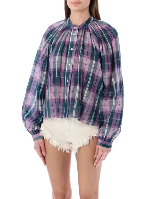 Isabel Marant toile Check Pattern Long Sleeved Shirt