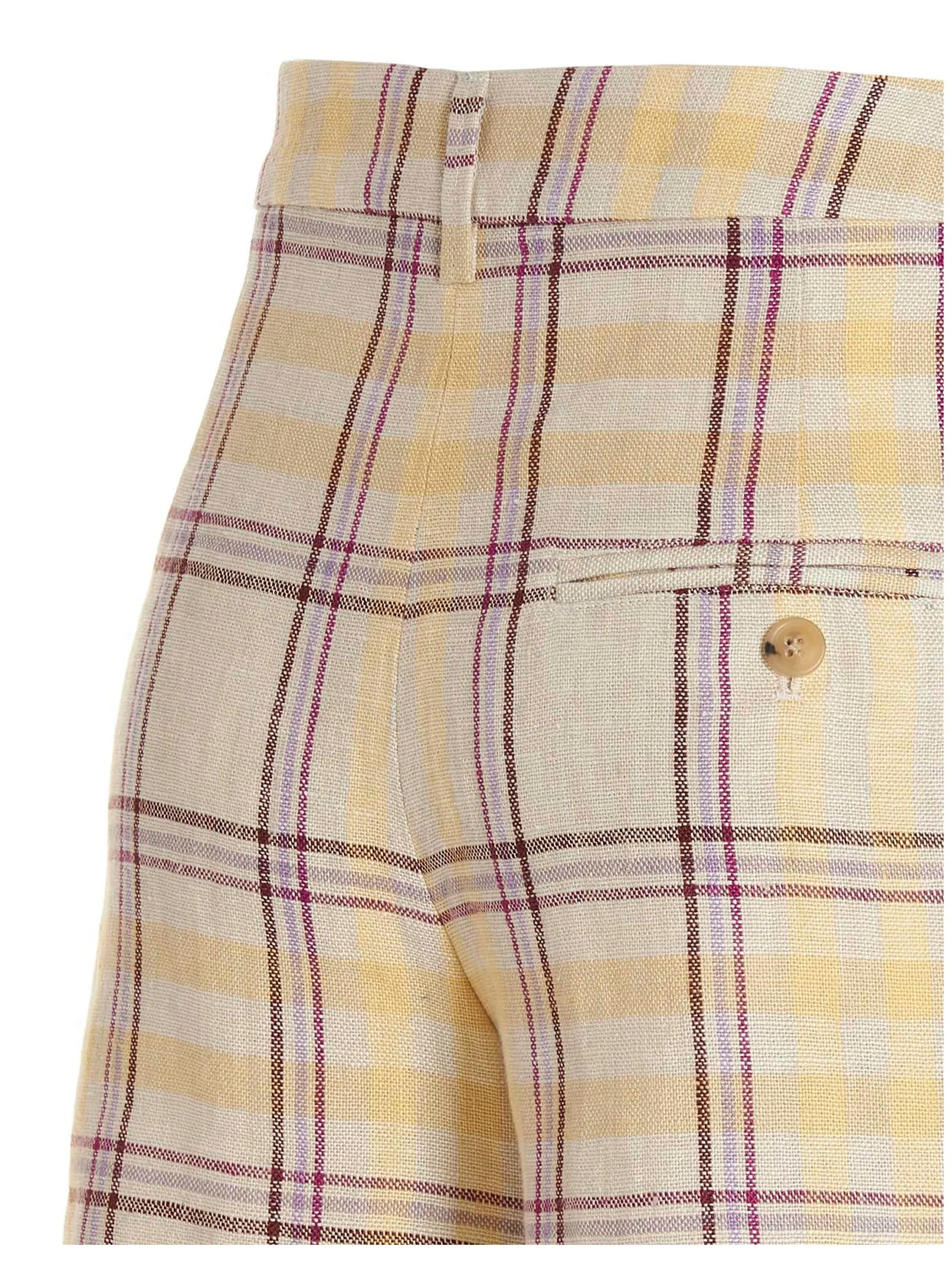 Isabel Marant toile Check Printed Pleated Shorts
