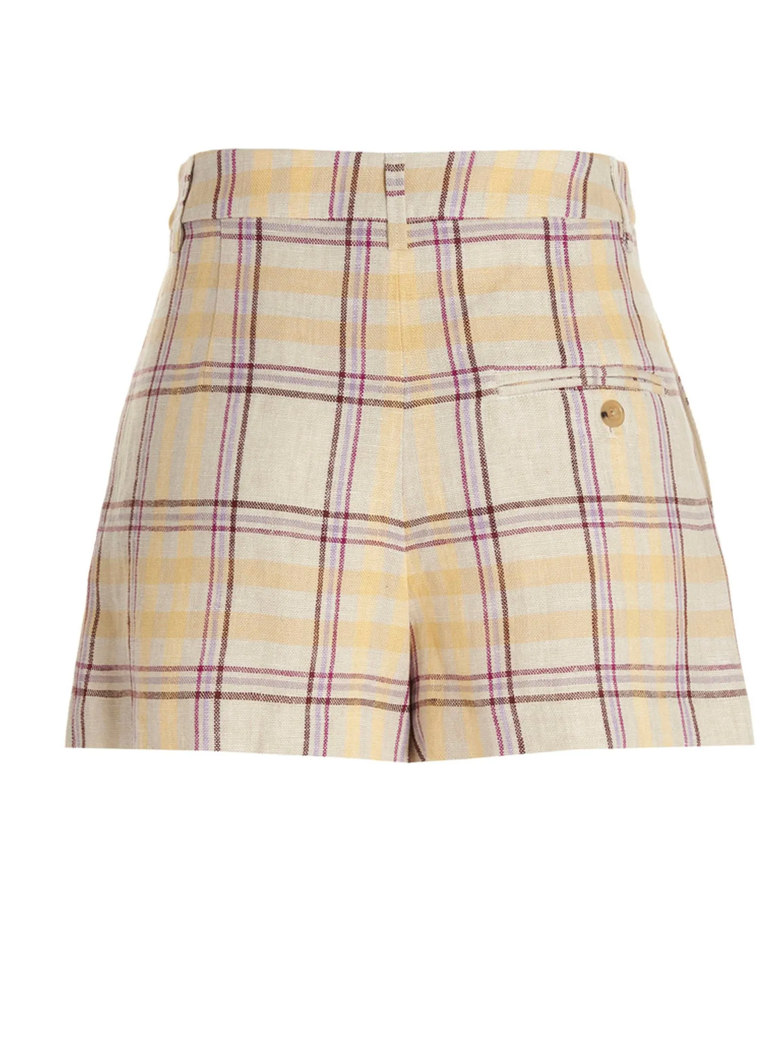 Isabel Marant toile Check Printed Pleated Shorts