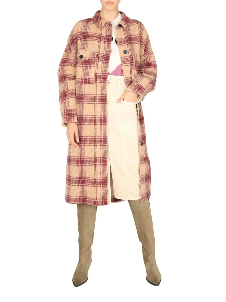 Isabel Marant toile Checked Single Breasted Coat
