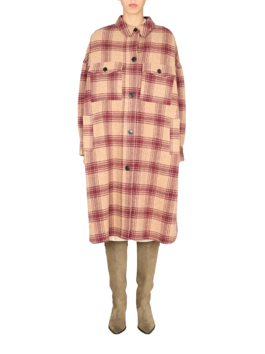 Isabel Marant toile Checked Single Breasted Coat