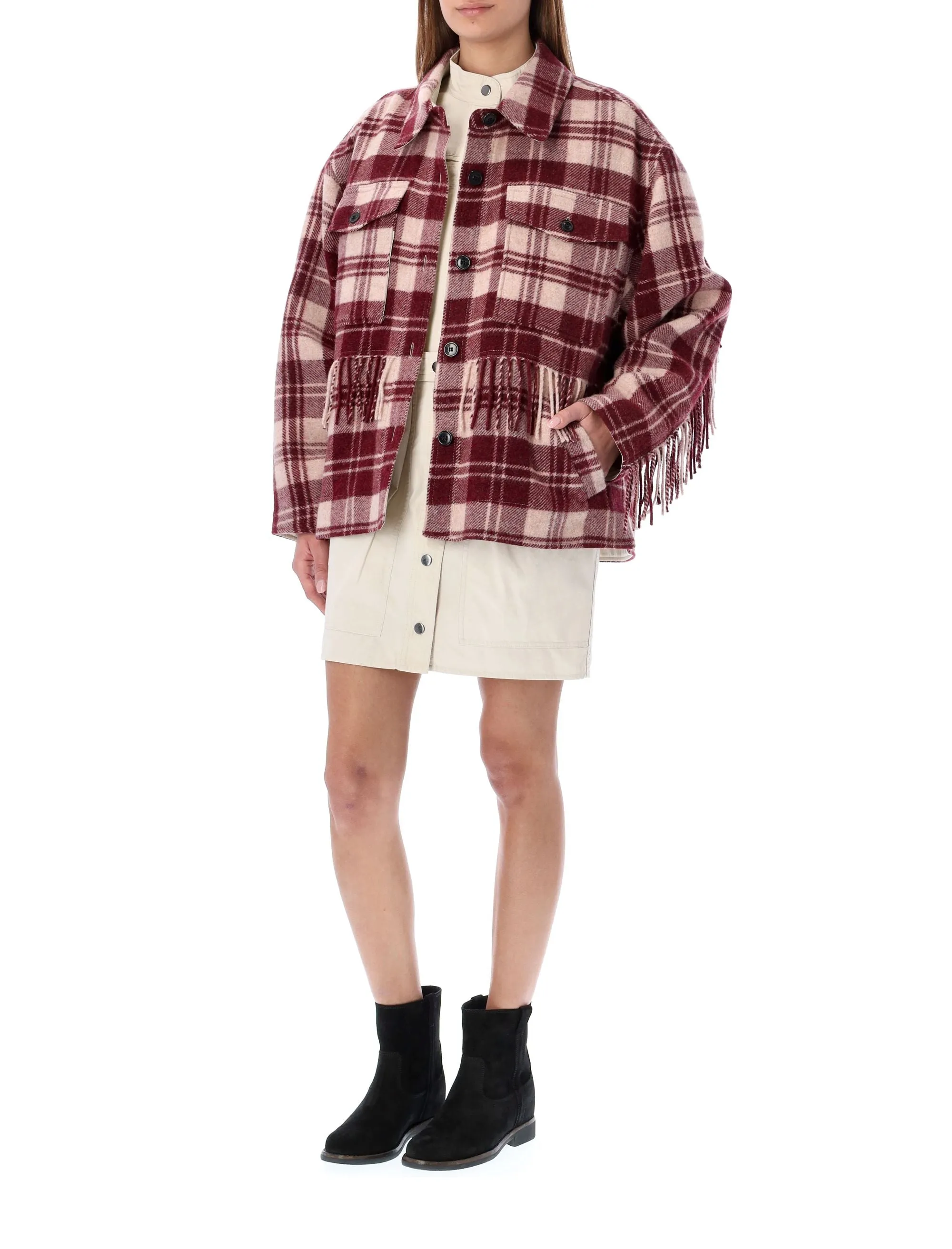 Isabel Marant toile Filora Check Pattern Shirt Jacket