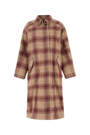 Isabel Marant toile Finarlo Check Pattern Long Sleeved Coat