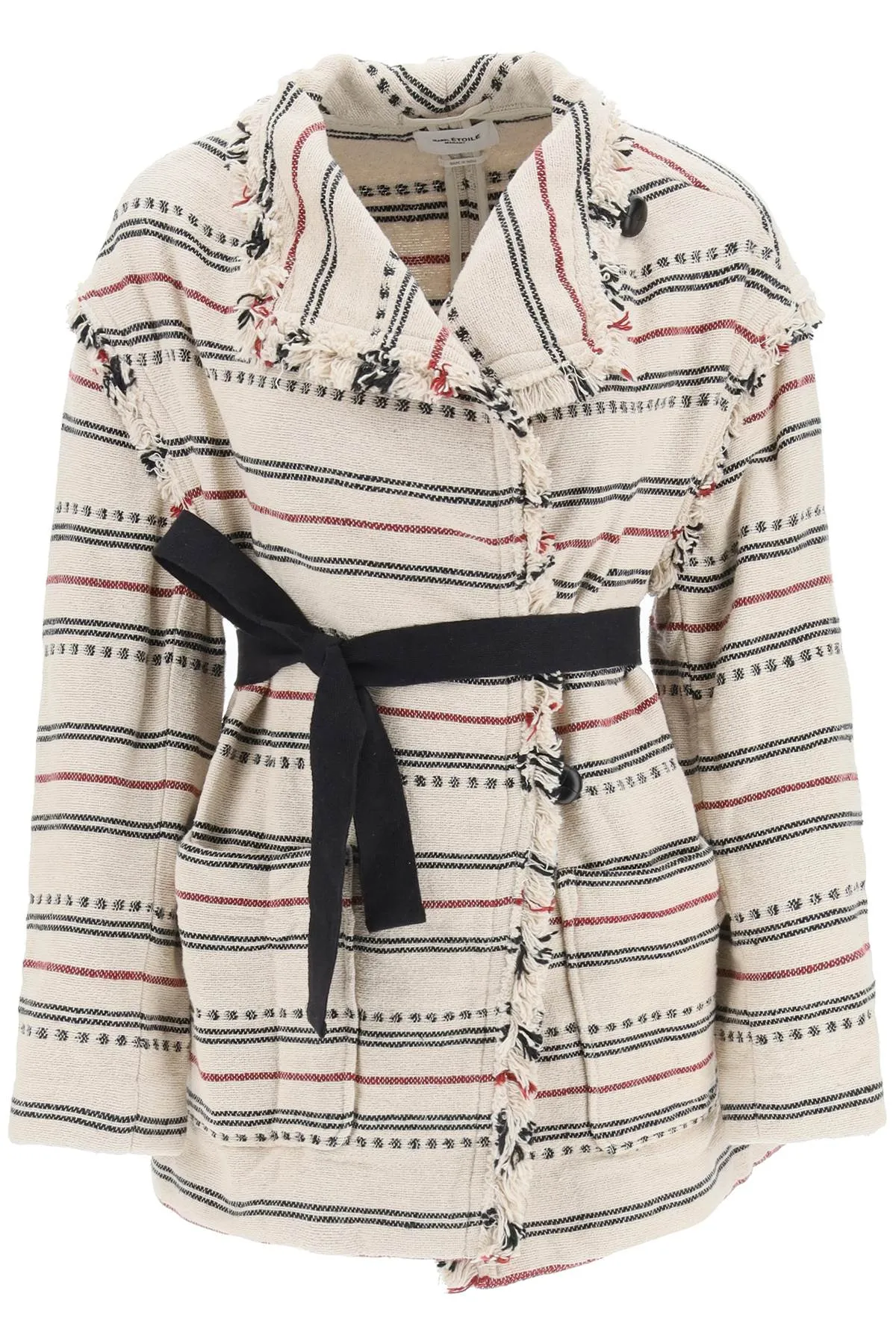 Isabel Marant toile Josialo Striped Belted Coat