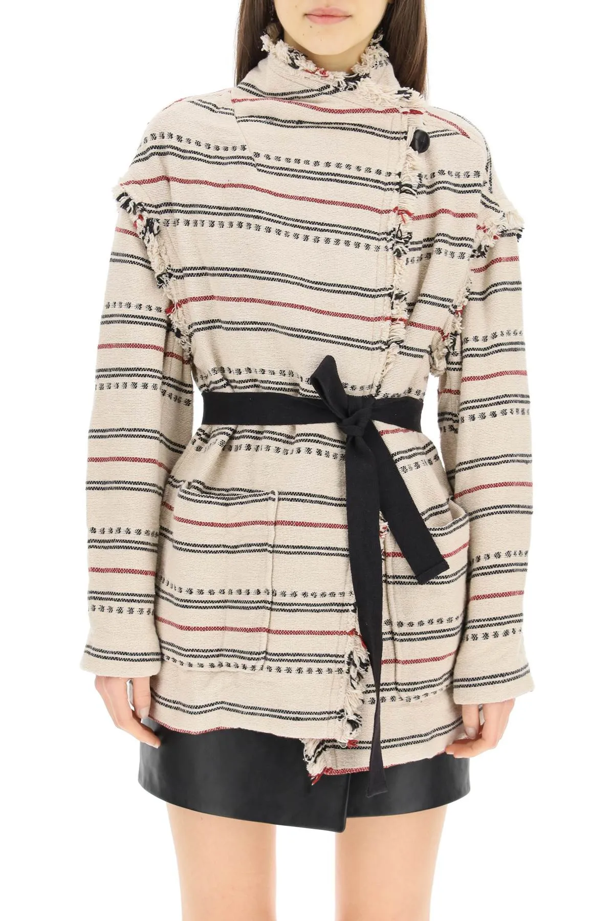 Isabel Marant toile Josialo Striped Belted Coat