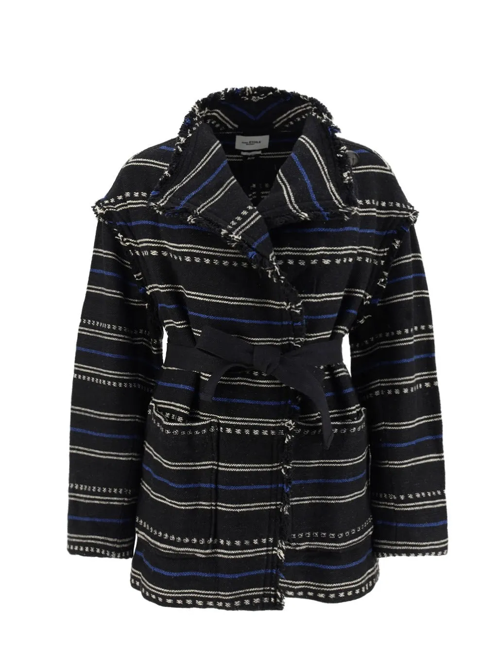 Isabel Marant toile Josialo Striped Belted Short Coat