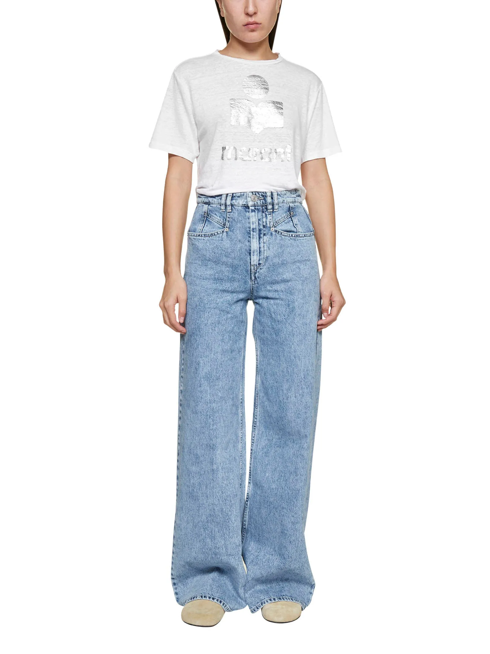 Isabel Marant toile Logo Printed Crewneck T-Shirt