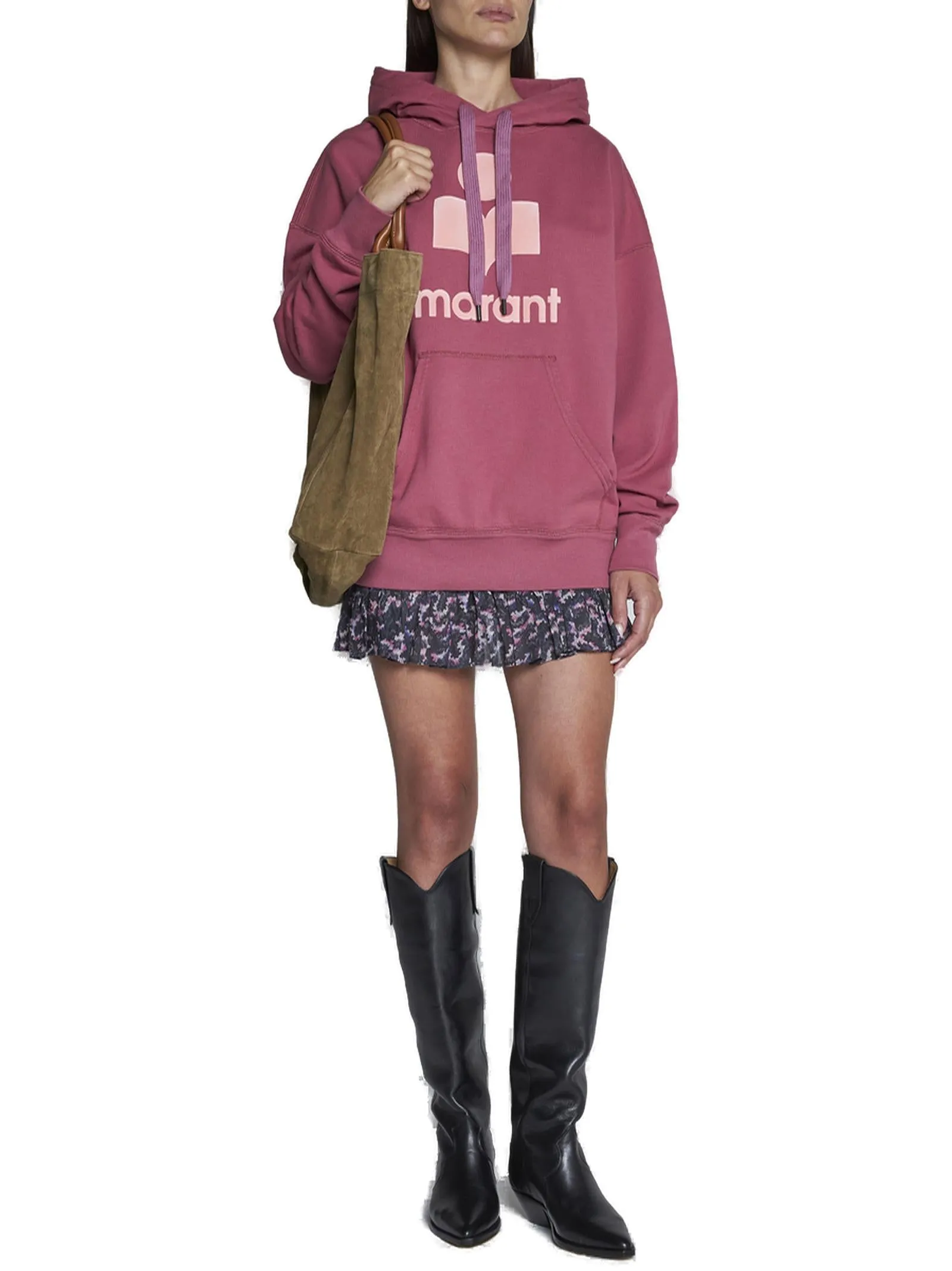 Isabel Marant toile Logo Printed Drawstring Hoodie