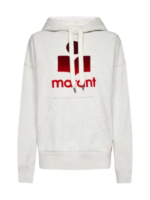 Isabel Marant toile Logo Printed Drawstring Hoodie