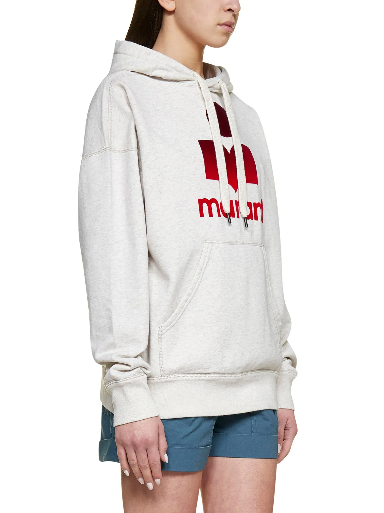 Isabel Marant toile Logo Printed Drawstring Hoodie