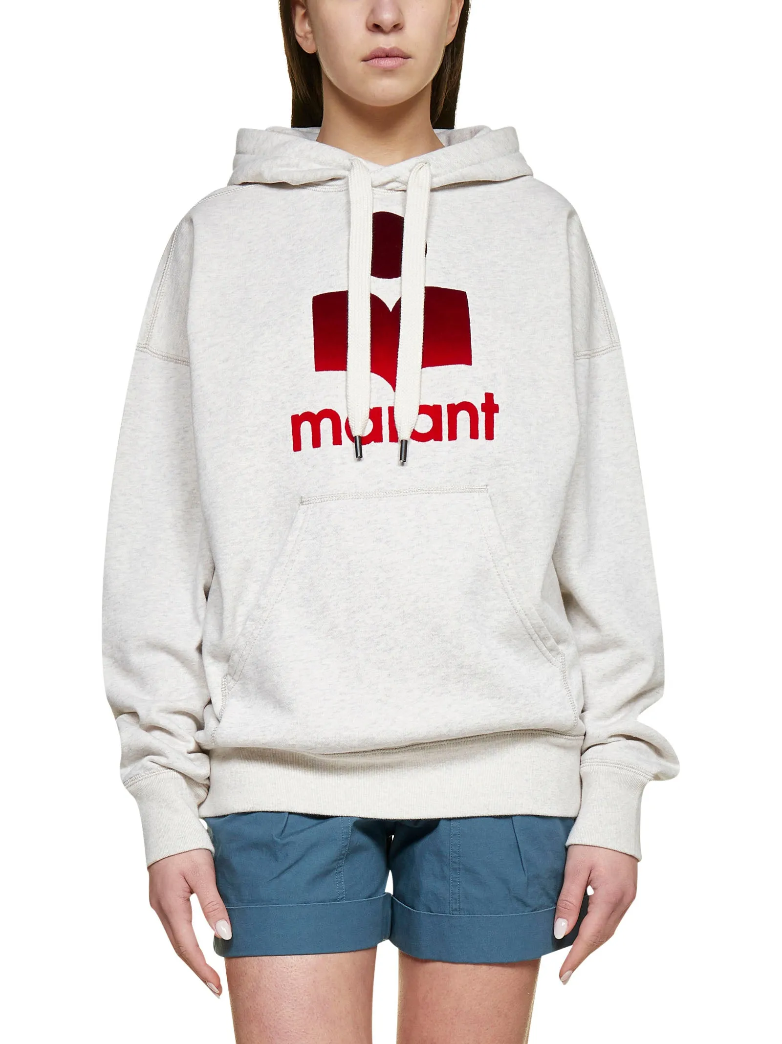 Isabel Marant toile Logo Printed Drawstring Hoodie