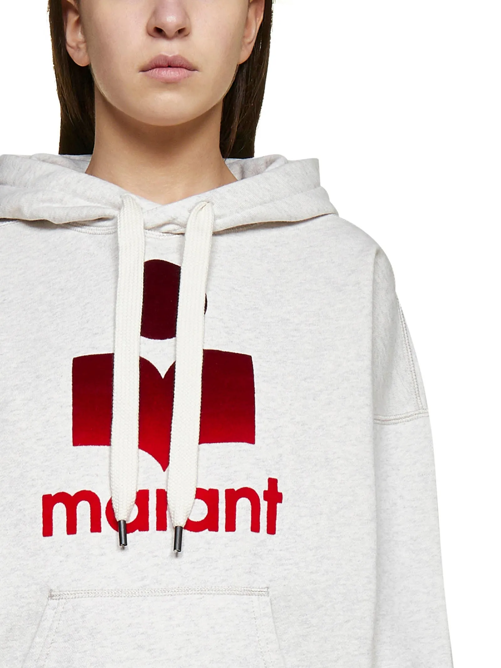 Isabel Marant toile Logo Printed Drawstring Hoodie