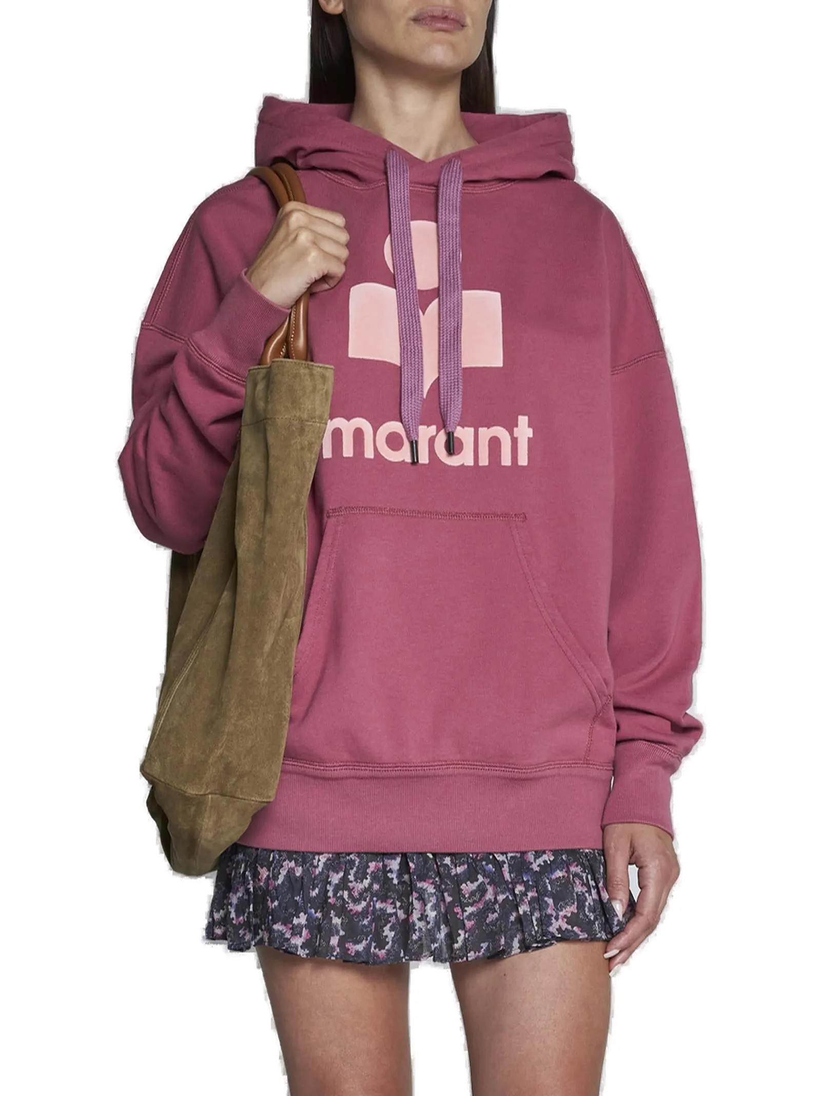 Isabel Marant toile Logo Printed Drawstring Hoodie