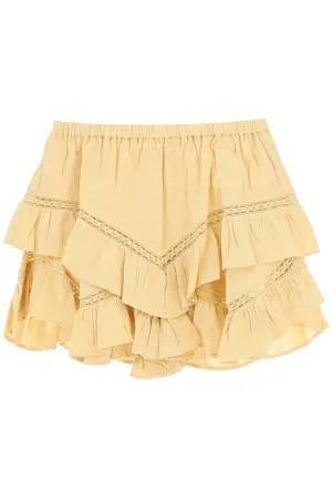 Isabel Marant toile Ruffled High Waisted Mini Skirt