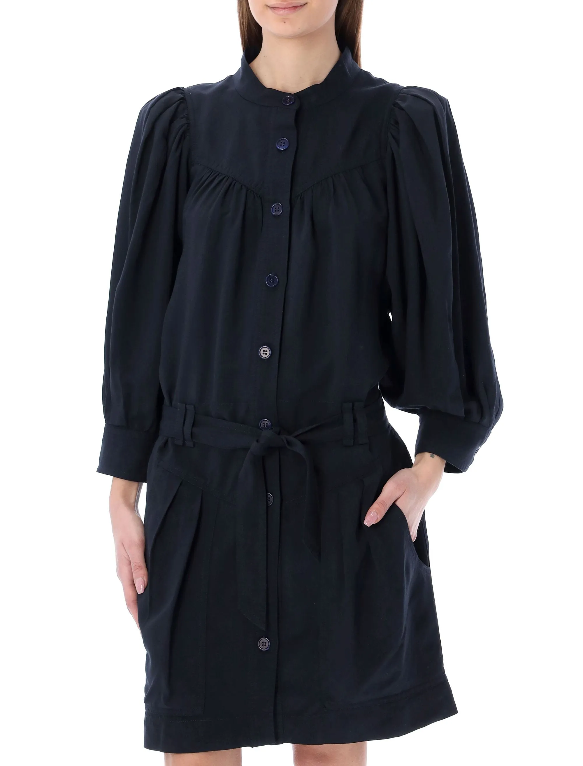 Isabel Marant toile Samira Pleated Shirt Dress