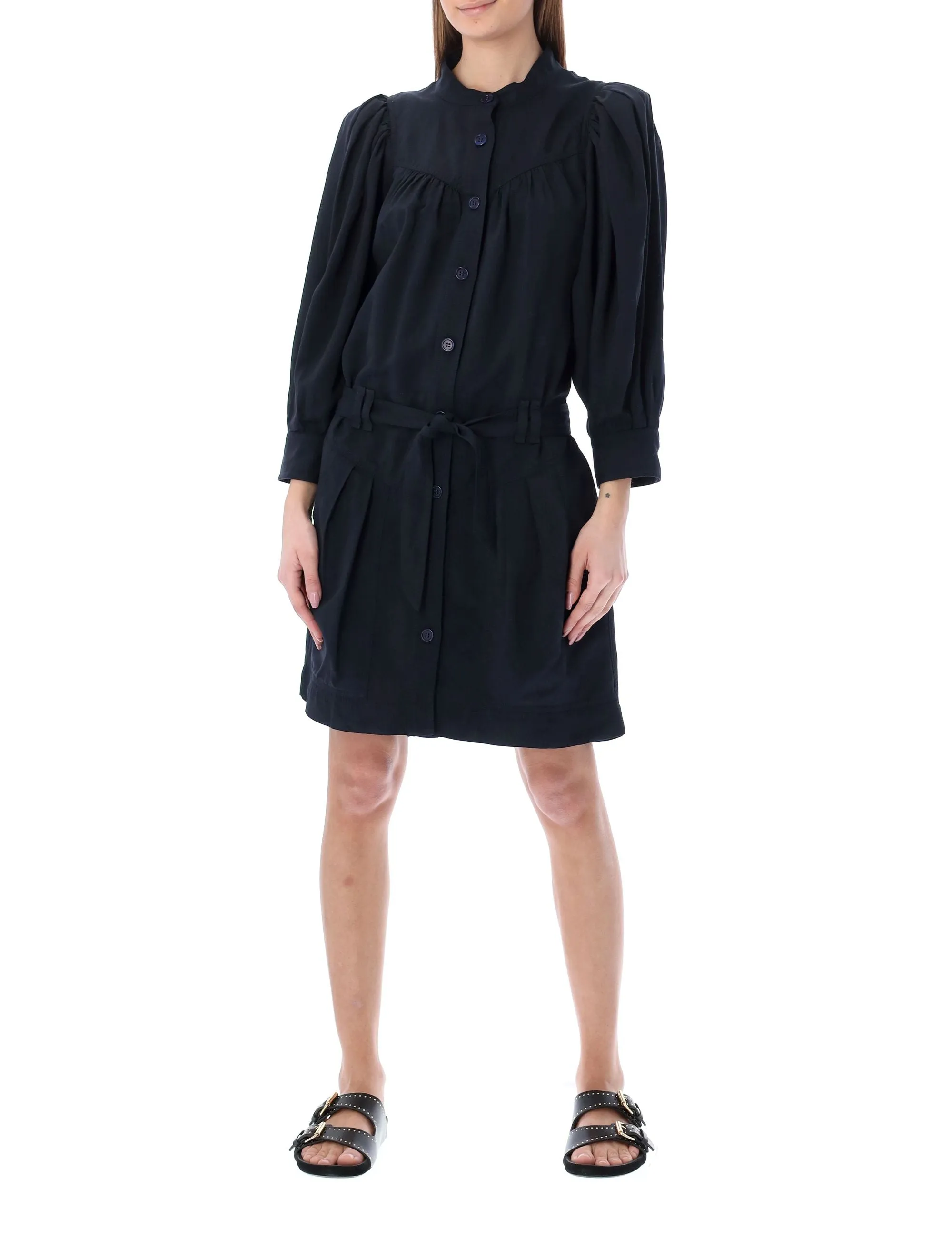 Isabel Marant toile Samira Pleated Shirt Dress