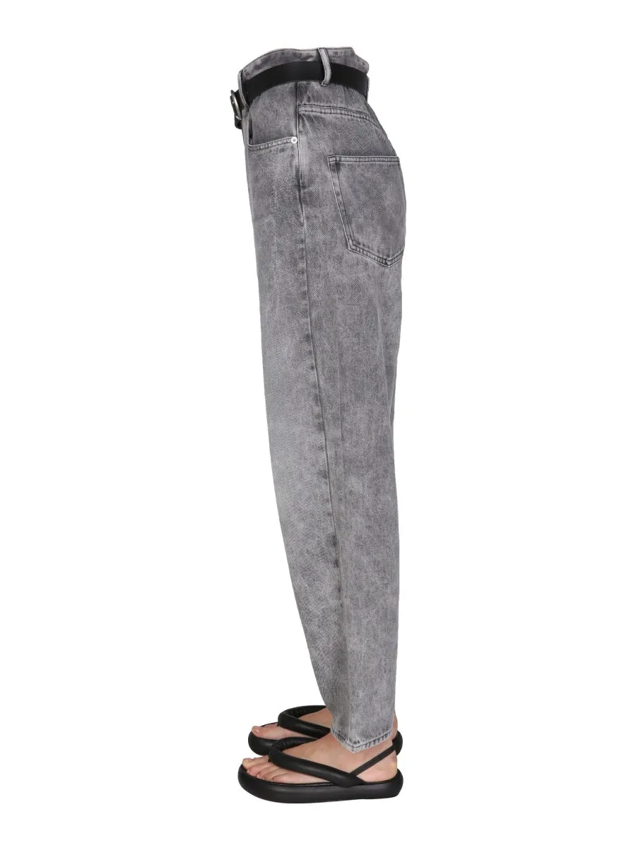 Isabel Marant toile Ticosy High-Waist Tapered Jeans