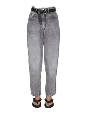 Isabel Marant toile Ticosy High-Waist Tapered Jeans