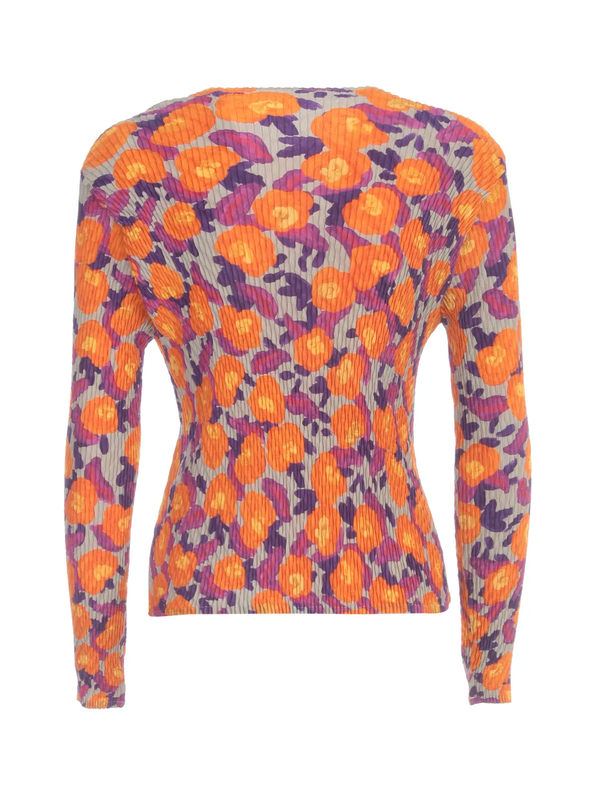 Issey Miyake Floral Plisse-Effect Top