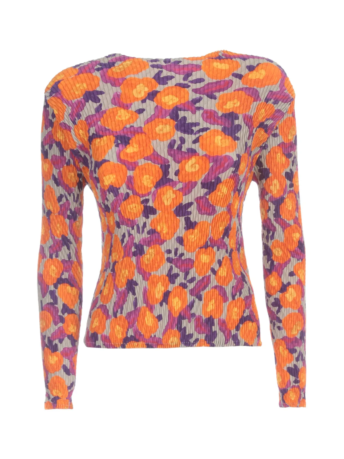 Issey Miyake Floral Plisse-Effect Top