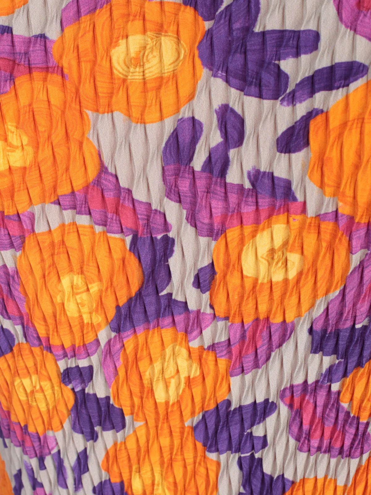 Issey Miyake Floral Plisse-Effect Top