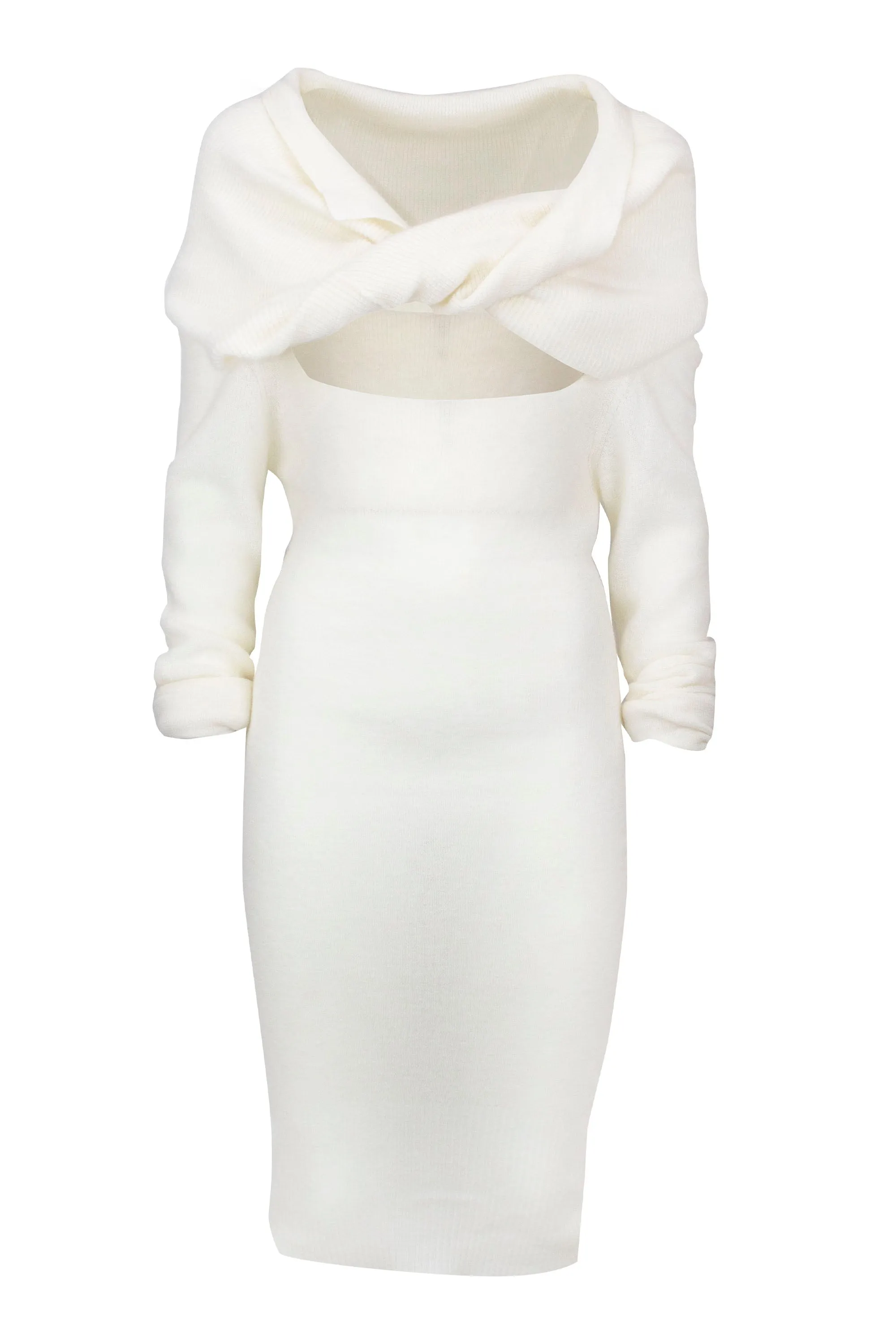 Jacquemus Ascua Off-Shoulder Midi Dress