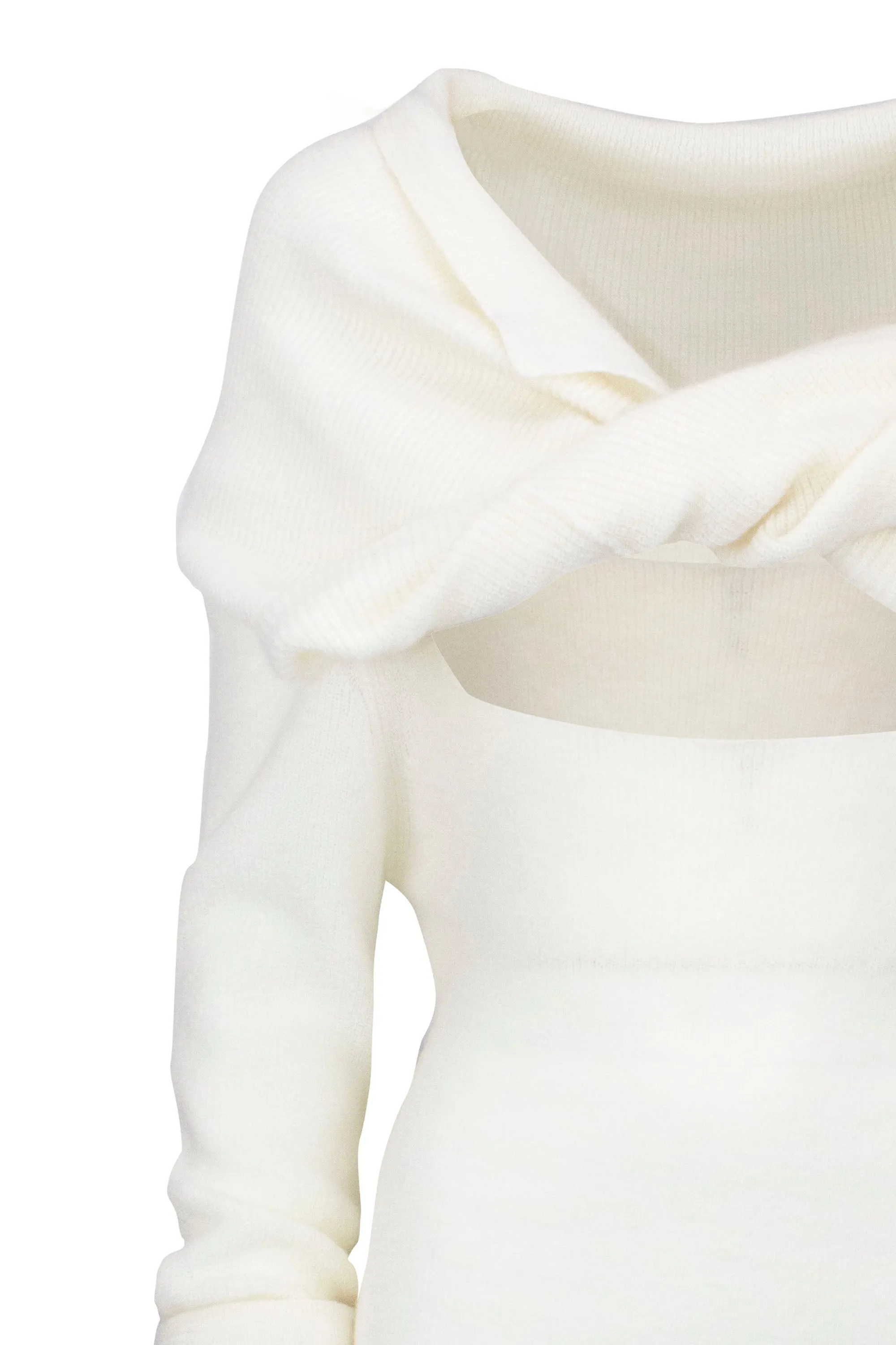Jacquemus Ascua Off-Shoulder Midi Dress