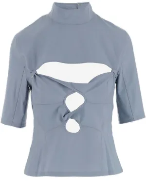 Jacquemus Cut Out High Neck Top