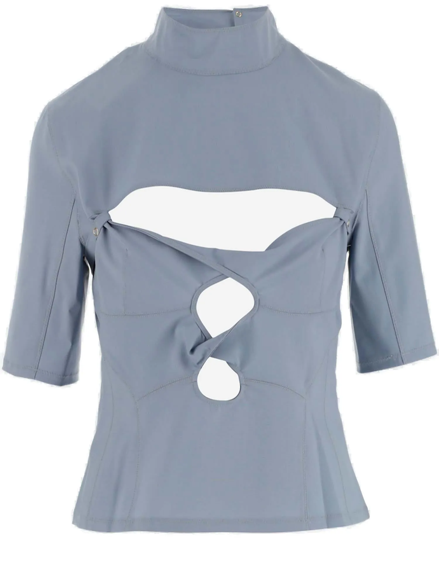 Jacquemus Cut Out High Neck Top