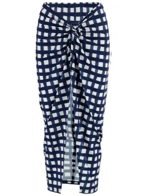 Jacquemus Plaid Pattern High Waist Skirt