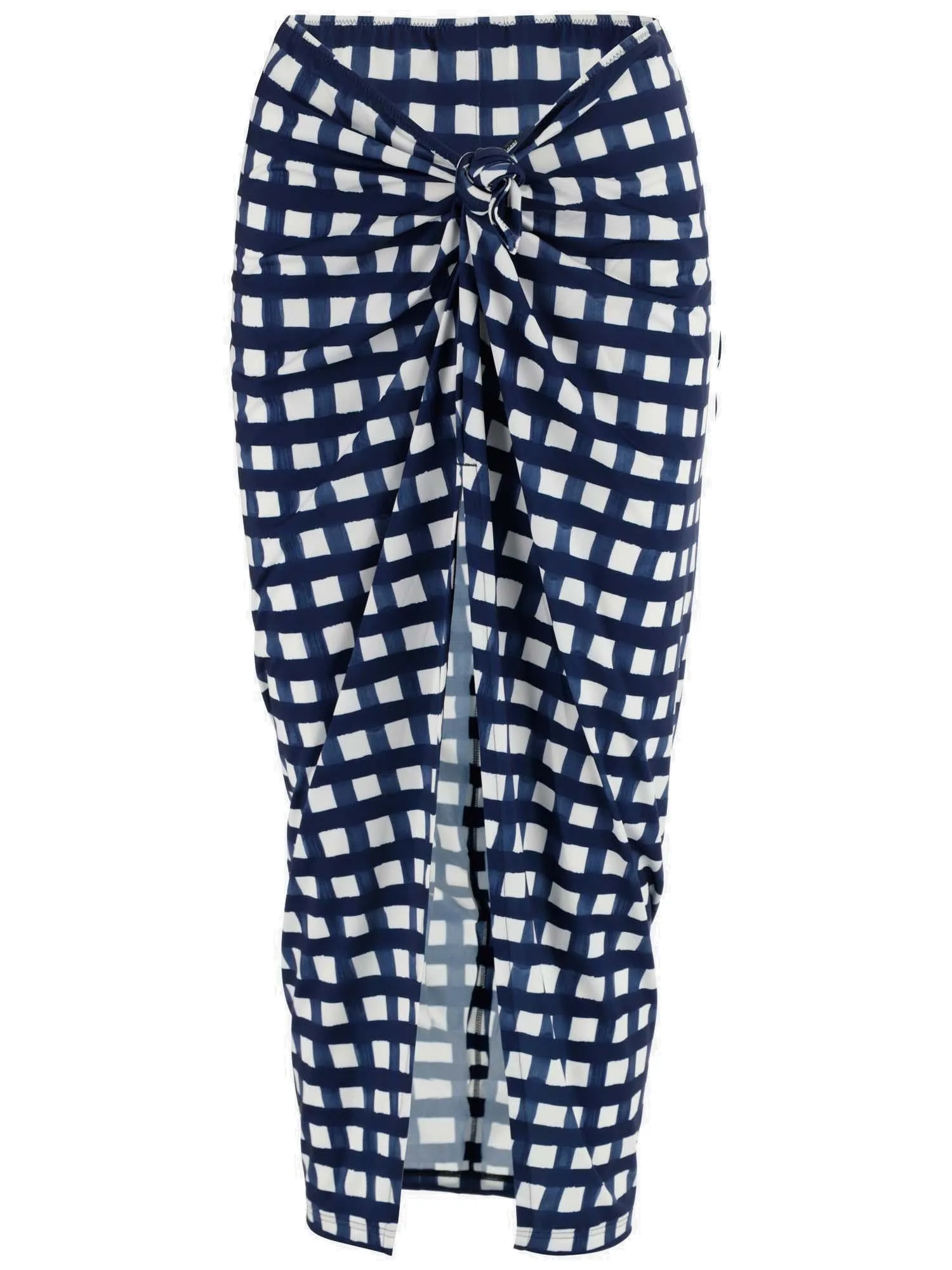 Jacquemus Plaid Pattern High Waist Skirt