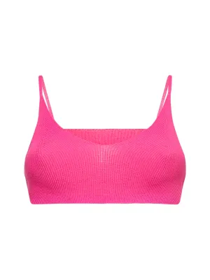 Jacquemus Valensole Ribbed Knit Cropped Top
