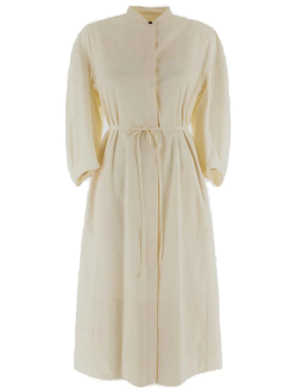 Jil Sander Button-Up Round-Neck Dress