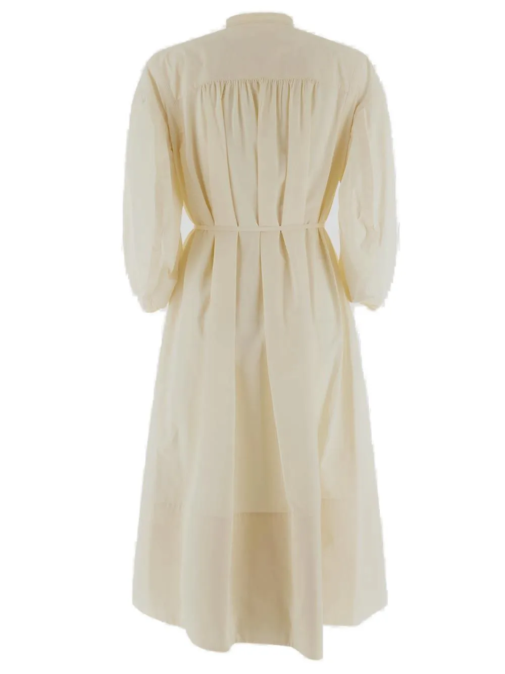 Jil Sander Button-Up Round-Neck Dress