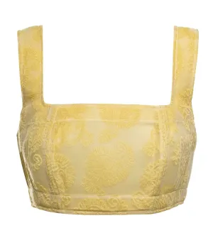 Jil Sander Paisley-Printed Sleeveless Cropped Top