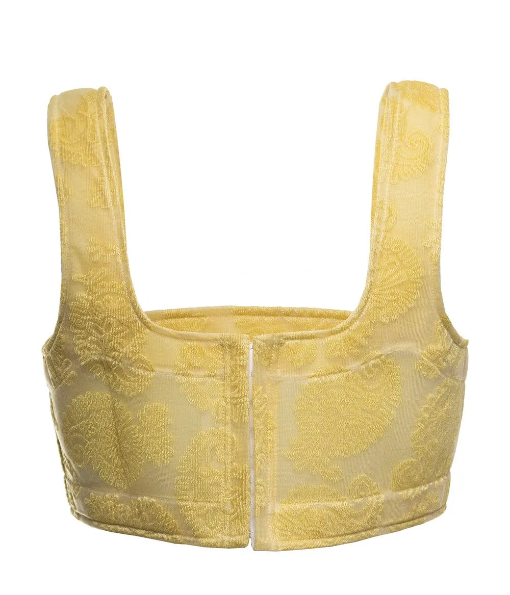 Jil Sander Paisley-Printed Sleeveless Cropped Top