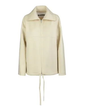 Jil Sander Shirt Collar Zipped Coat