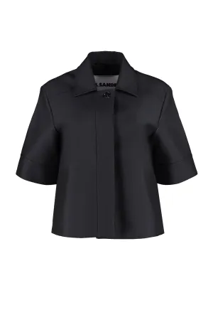 Jil Sander Short-Sleeve Cropped Jacket