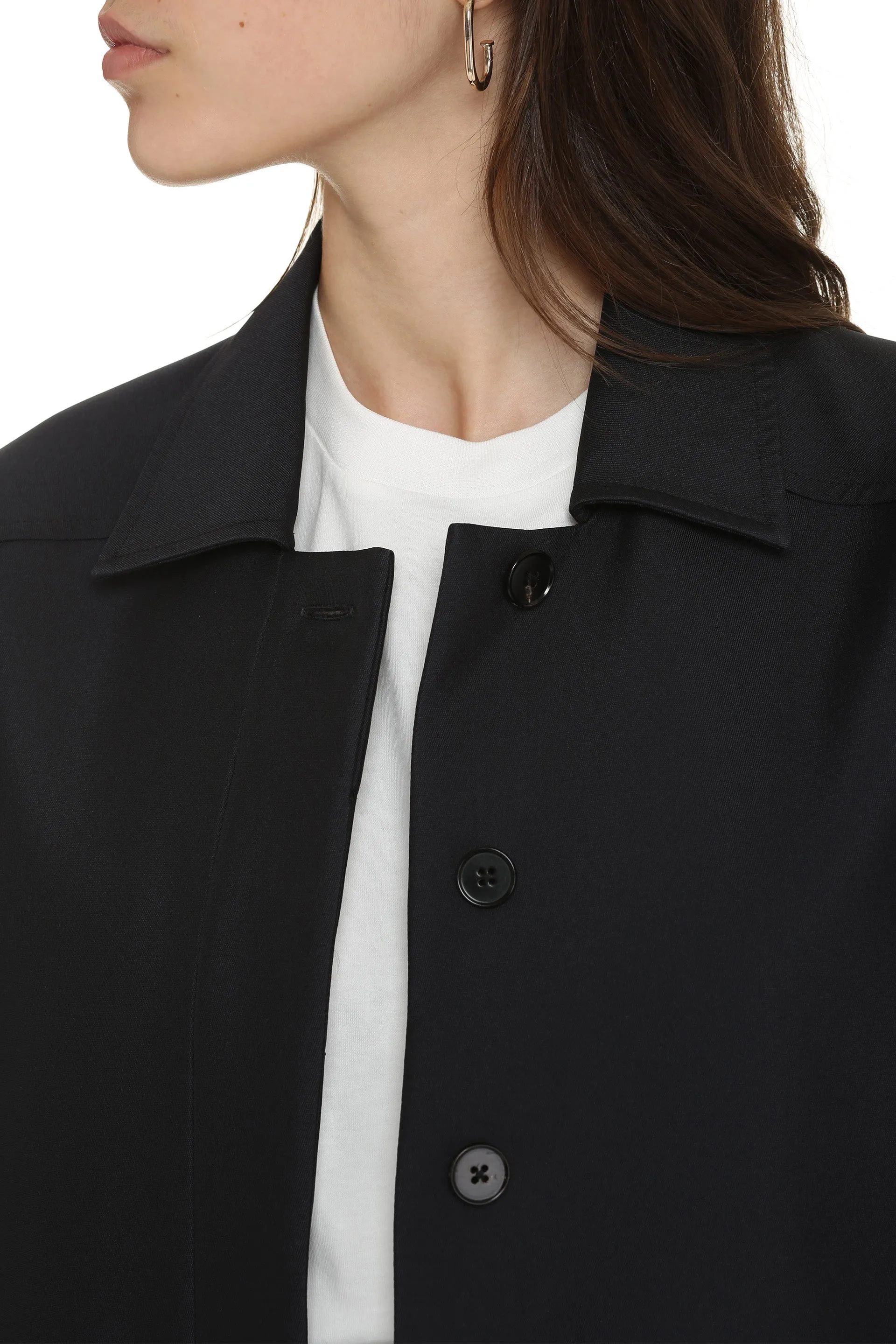 Jil Sander Short-Sleeve Cropped Jacket