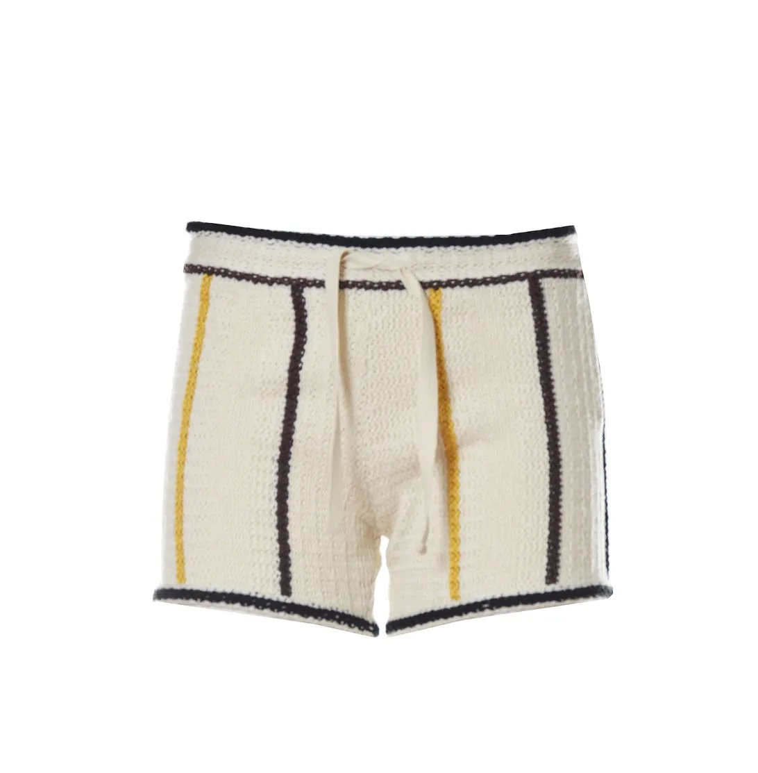 Jil Sander Striped Drawstring Knitted Shorts